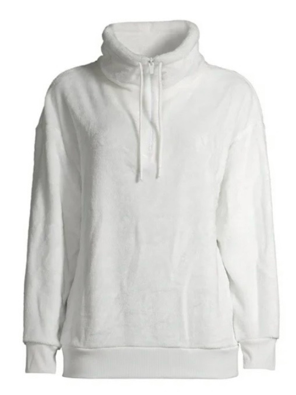 Secret Treasures Deluxe Touch Long Sleeve Half-Zip Lounge Pajama Sweatshirt